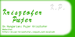 krisztofer pujer business card